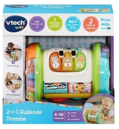 VTech 2- In 1 Rolling Explorer Tromme DK